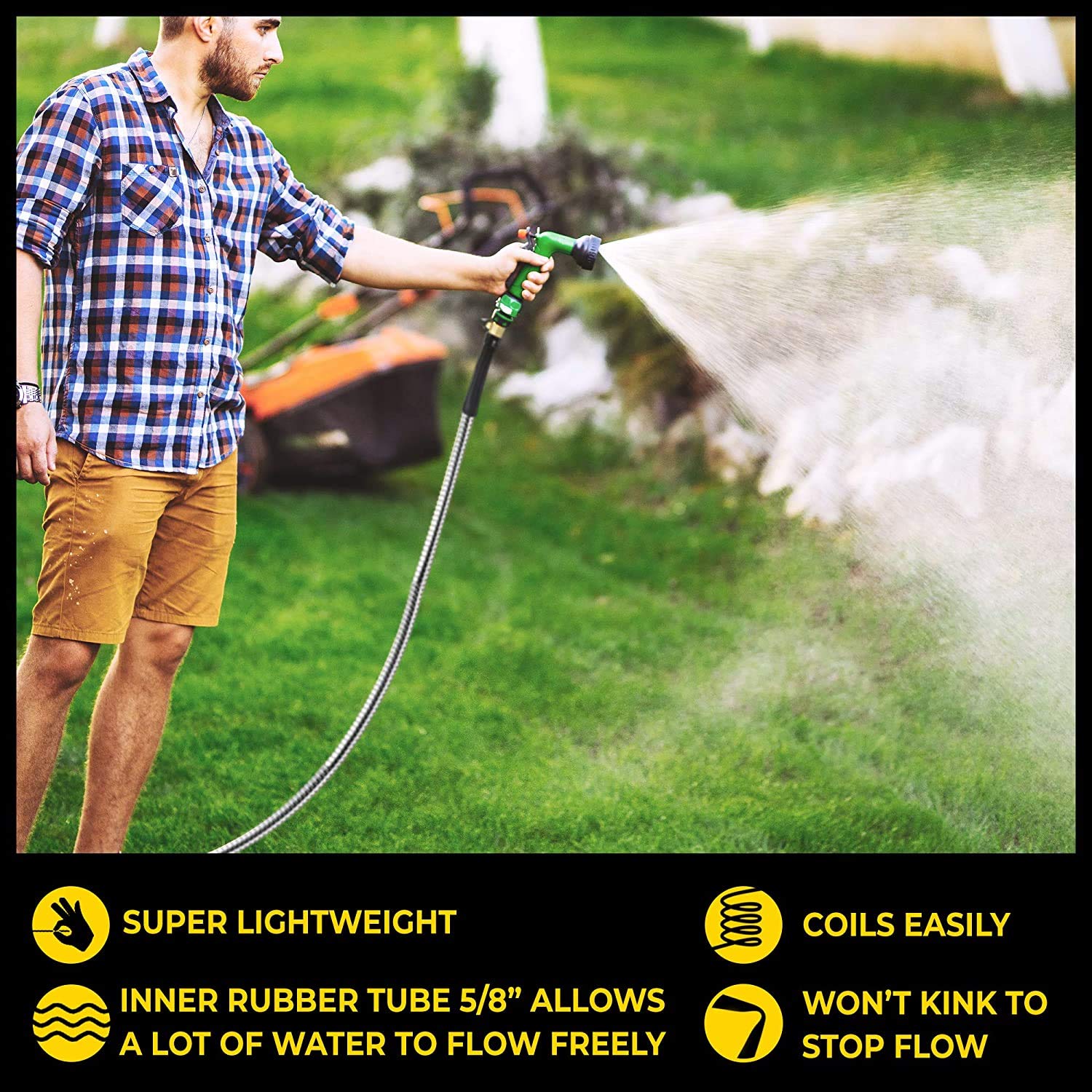 BIONIC STEEL PRO 75 Ft hose coiled for storage