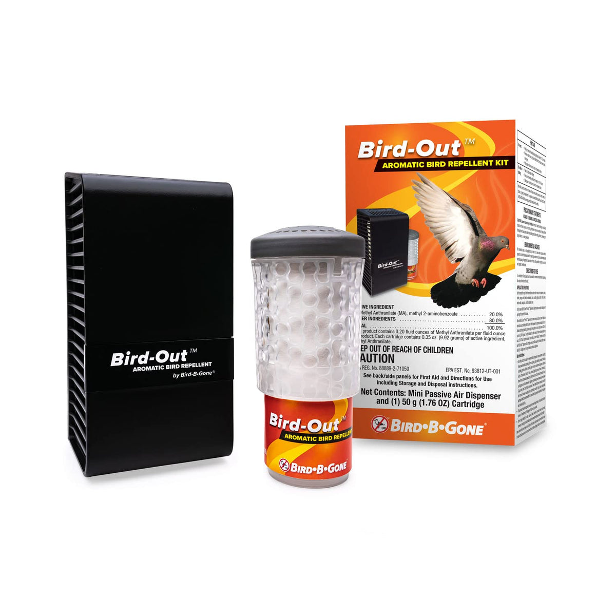 Bird B Gone Bird-Out Aromatic Repellent Kit front view