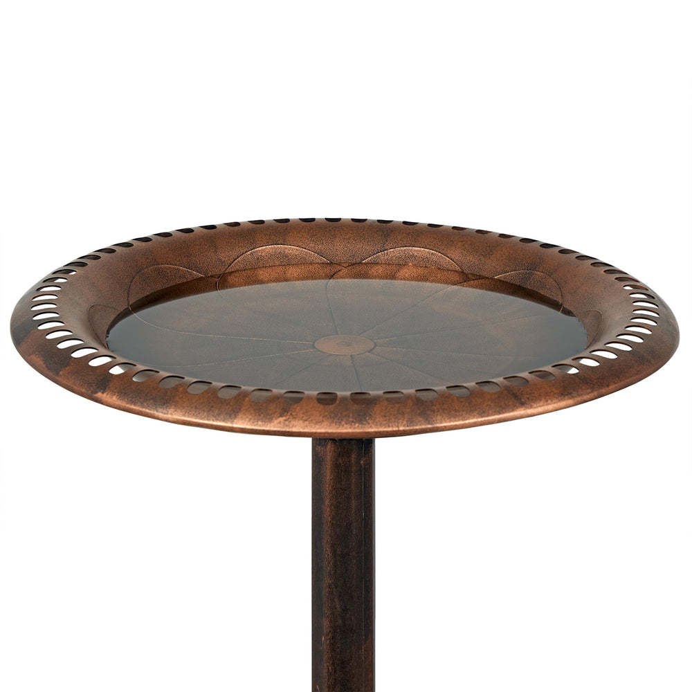 Birdbath in a garden setting with birds