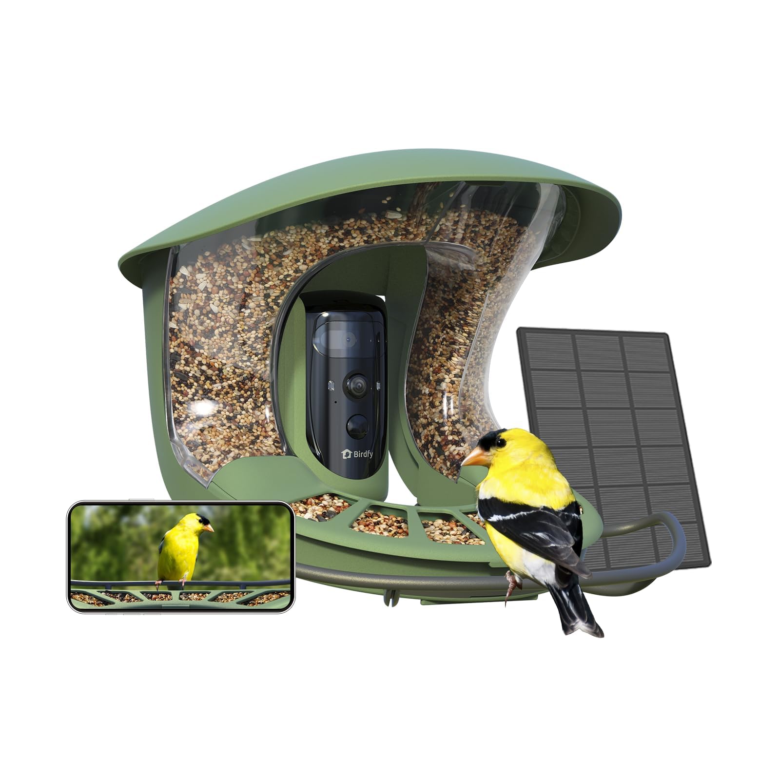 Birdfy 2 Pro Solar Bird Feeder Camera front view