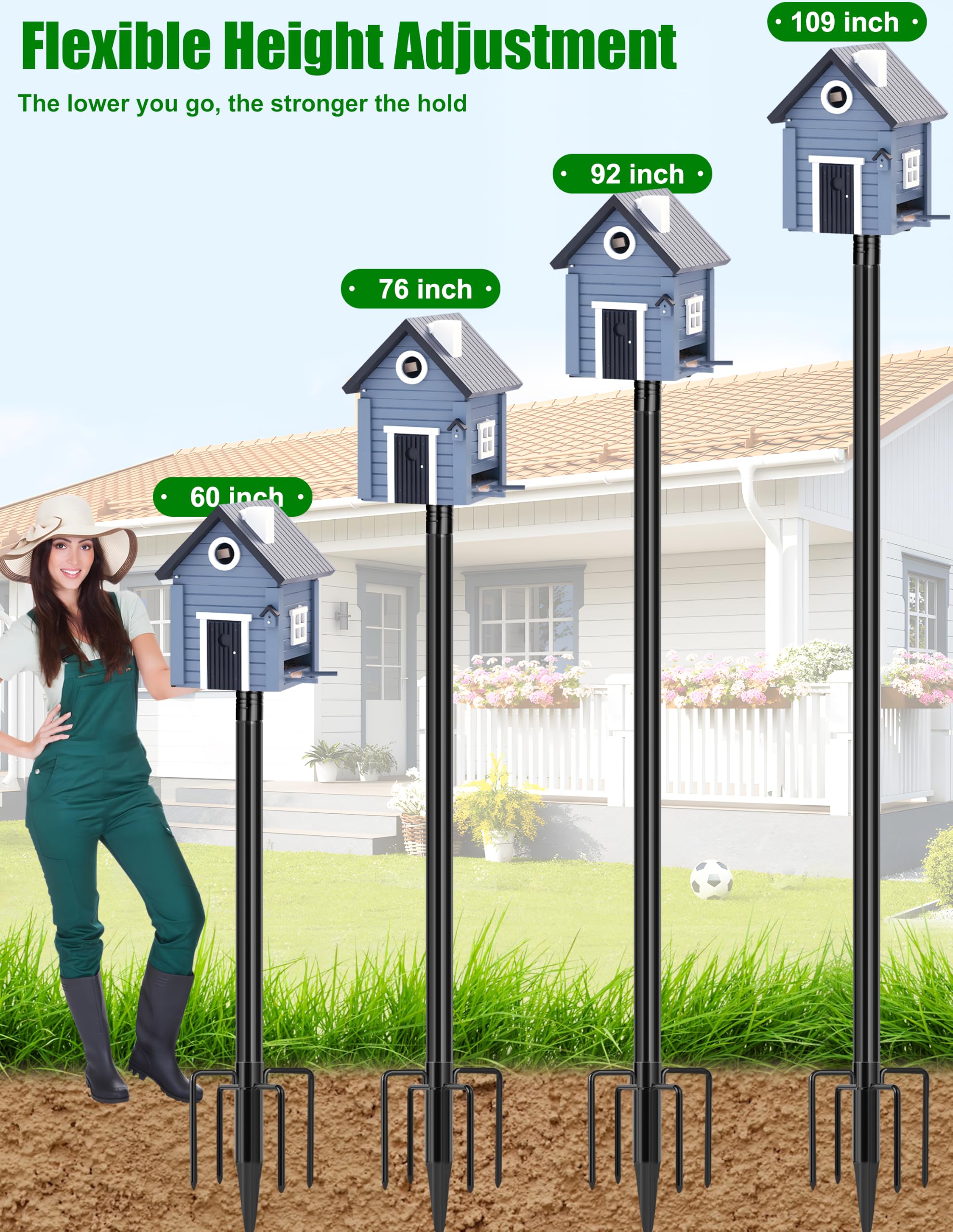 Birdhouse mounted on XDW-GIFTS Bird House Pole