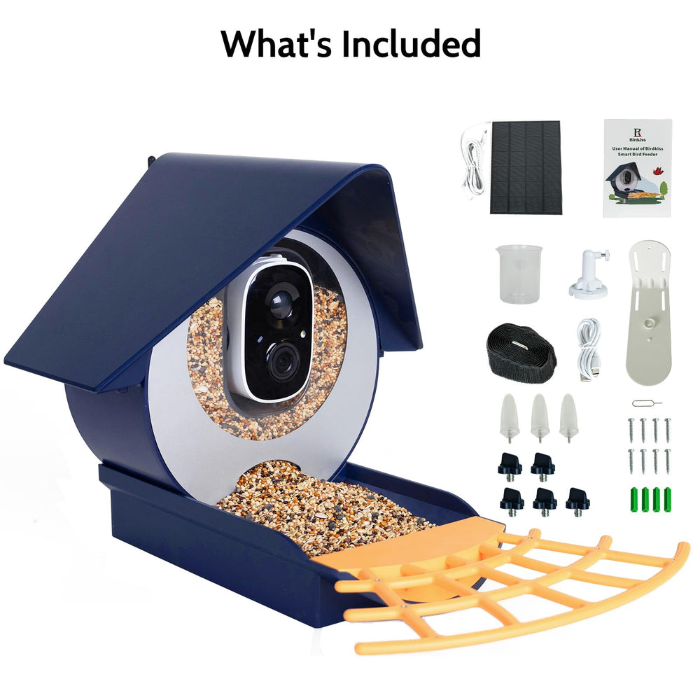 Birdkiss Smart Bird Feeder in backyard setting