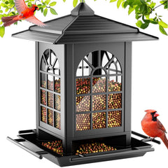 Birdream Bird Feeder front view in black