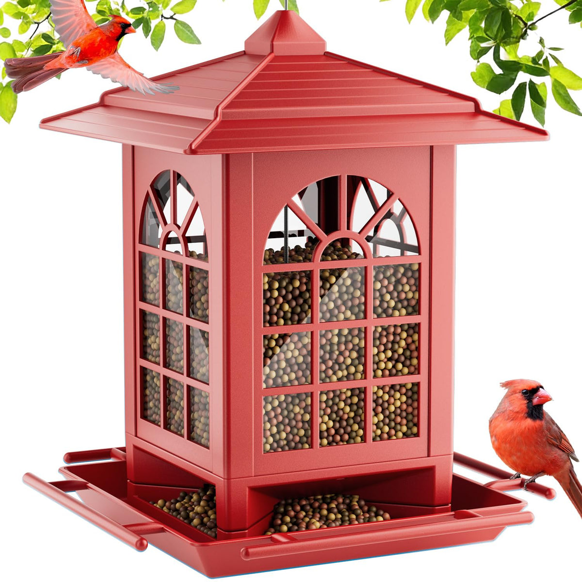 Birdream bird feeder red model front view