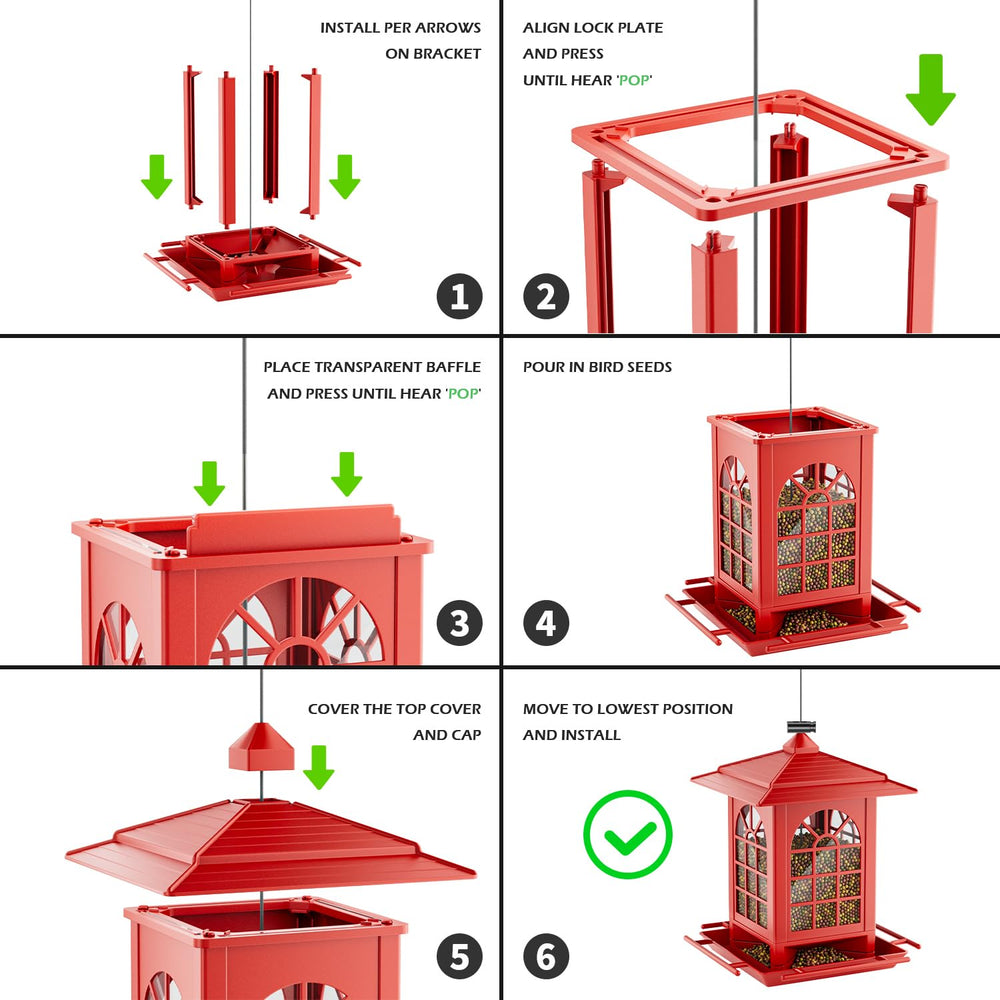 Birdream bird feeder showing attached buckle mechanism