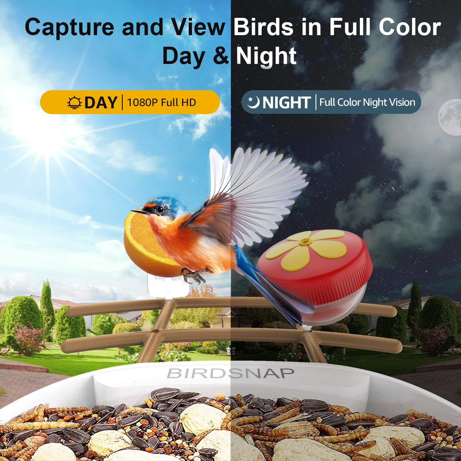 birdsnap PAV Bird Feeder with 64GB storage card included