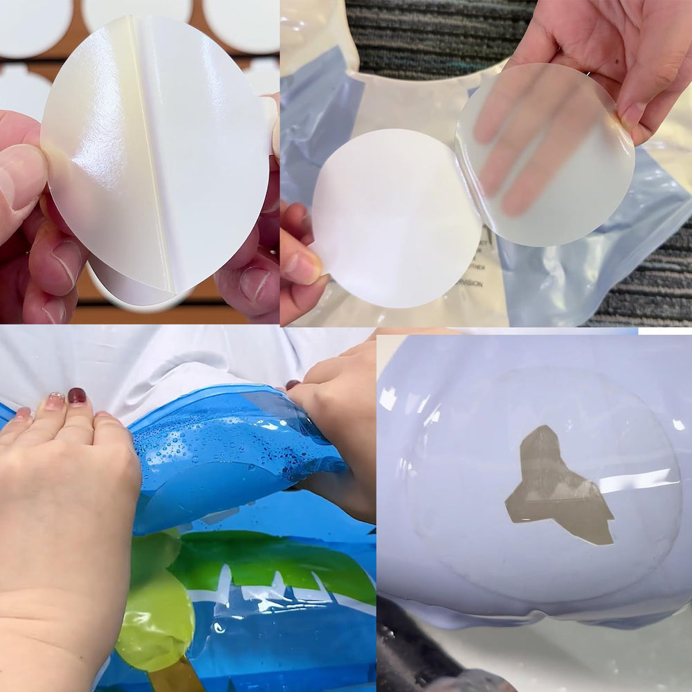 Birllaid Inflatable Patch Repair Kit in use on an inflatable pool float
