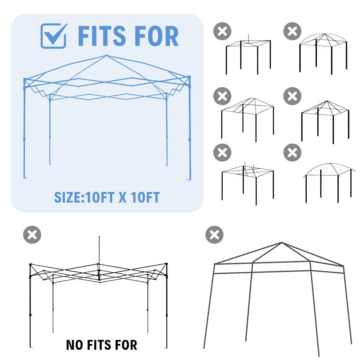 Birodeko 10x10 canopy top installed on a frame
