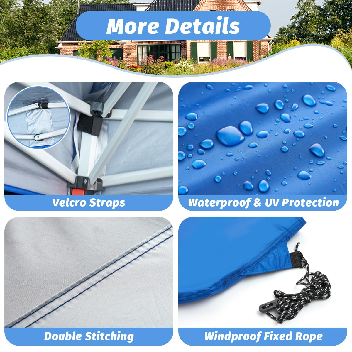 Birodeko canopy replacement top with reinforced corners
