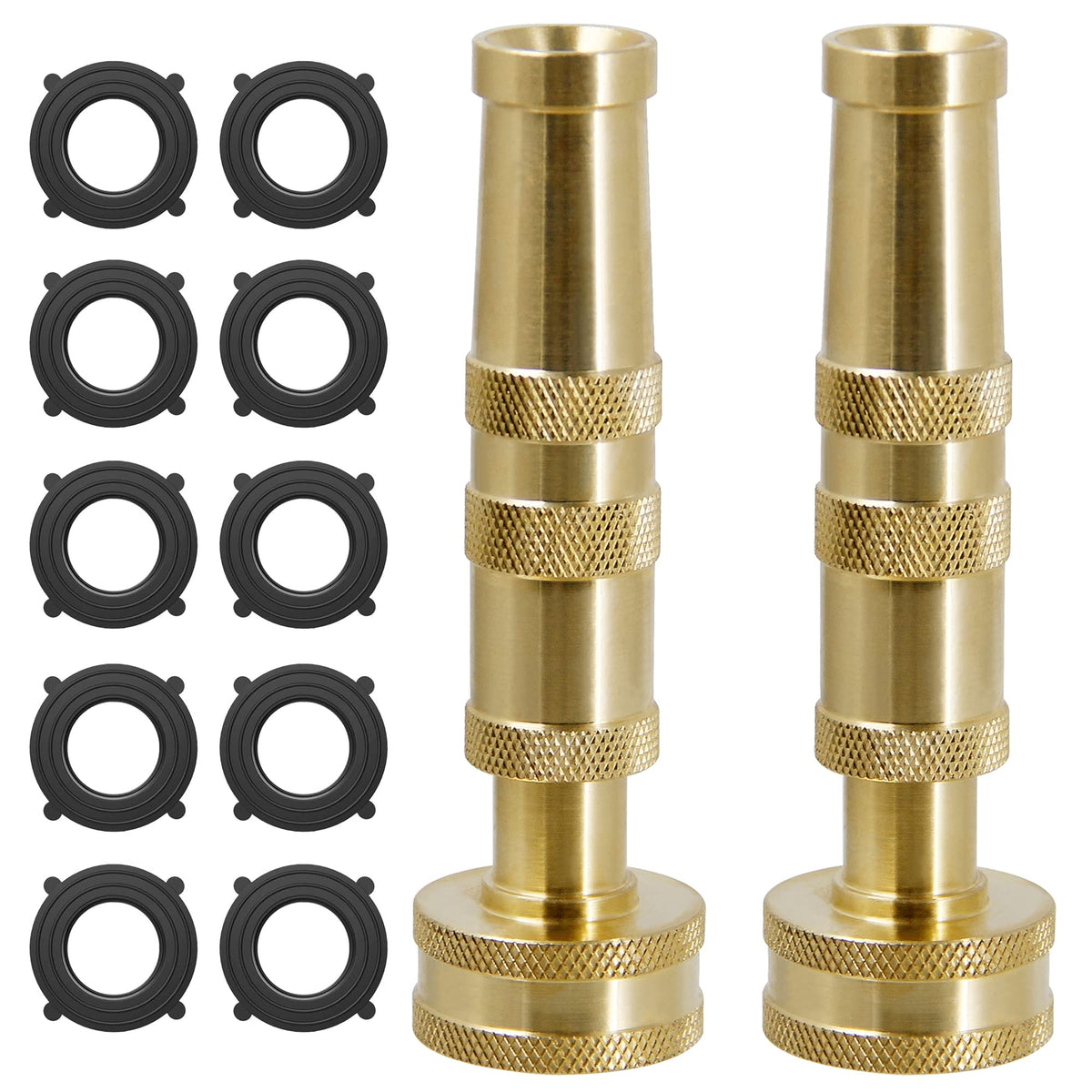 Biswing Brass Hose Nozzles front view showing durable construction