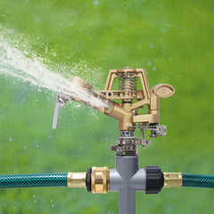 Biswing impact sprinkler head side view showing adjustable nozzle