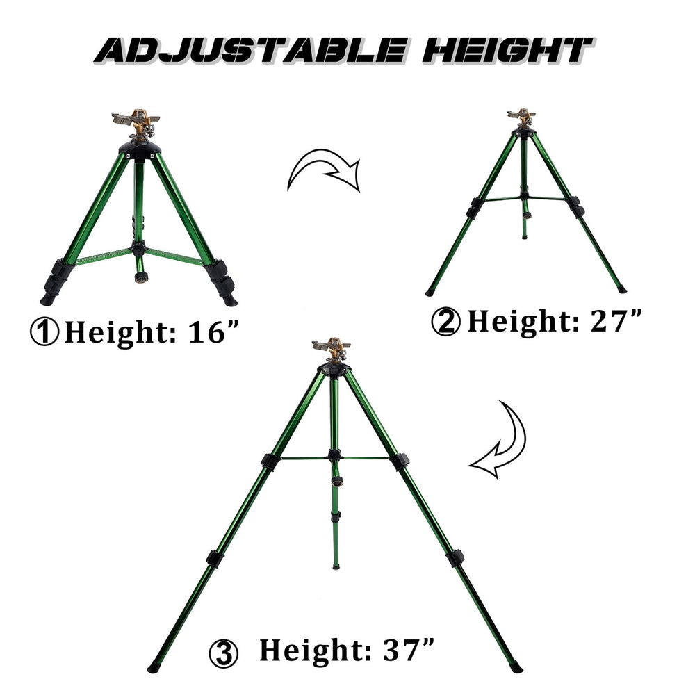 Biswing Impact Sprinkler showing height adjustment