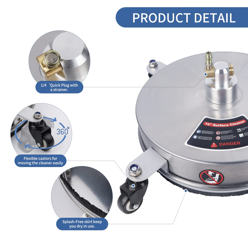 Biswing surface cleaner showing quick connect plug