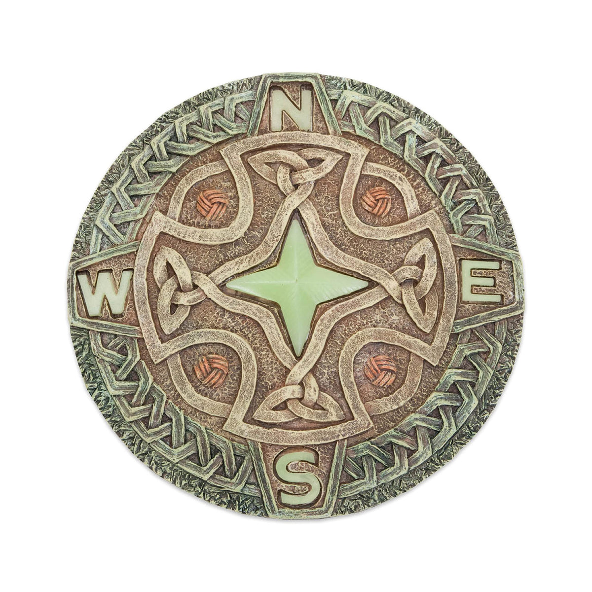 Bits and Pieces Glow in the Dark Stepping Stone Celtic Compass front view