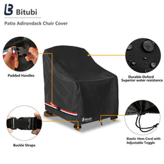 Bitubi chair cover with adjustable drawstring and buckle straps