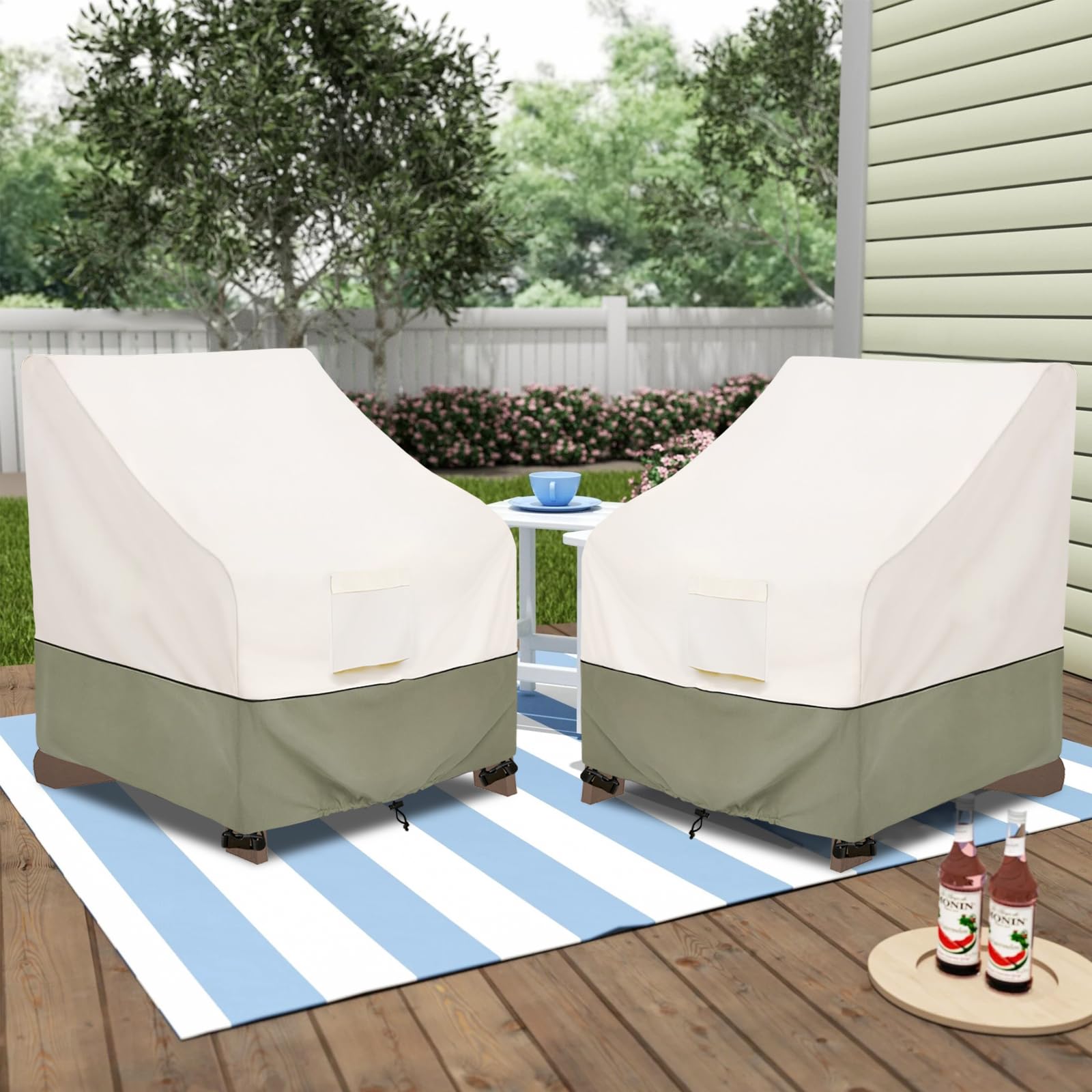 Bitubi chair cover with adjustable toggle