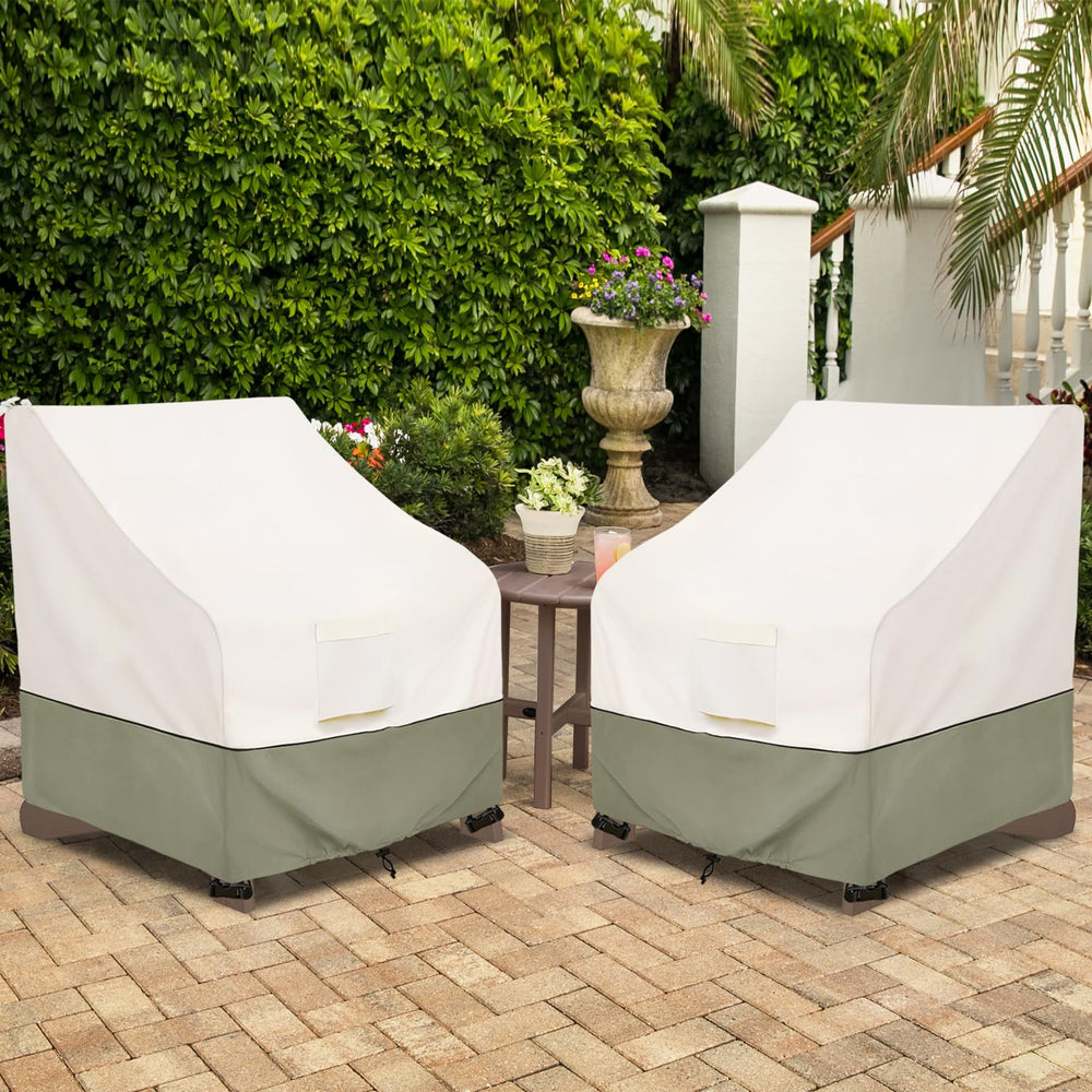 Bitubi Waterproof Adirondack Chair Cover Beige inside storage bag