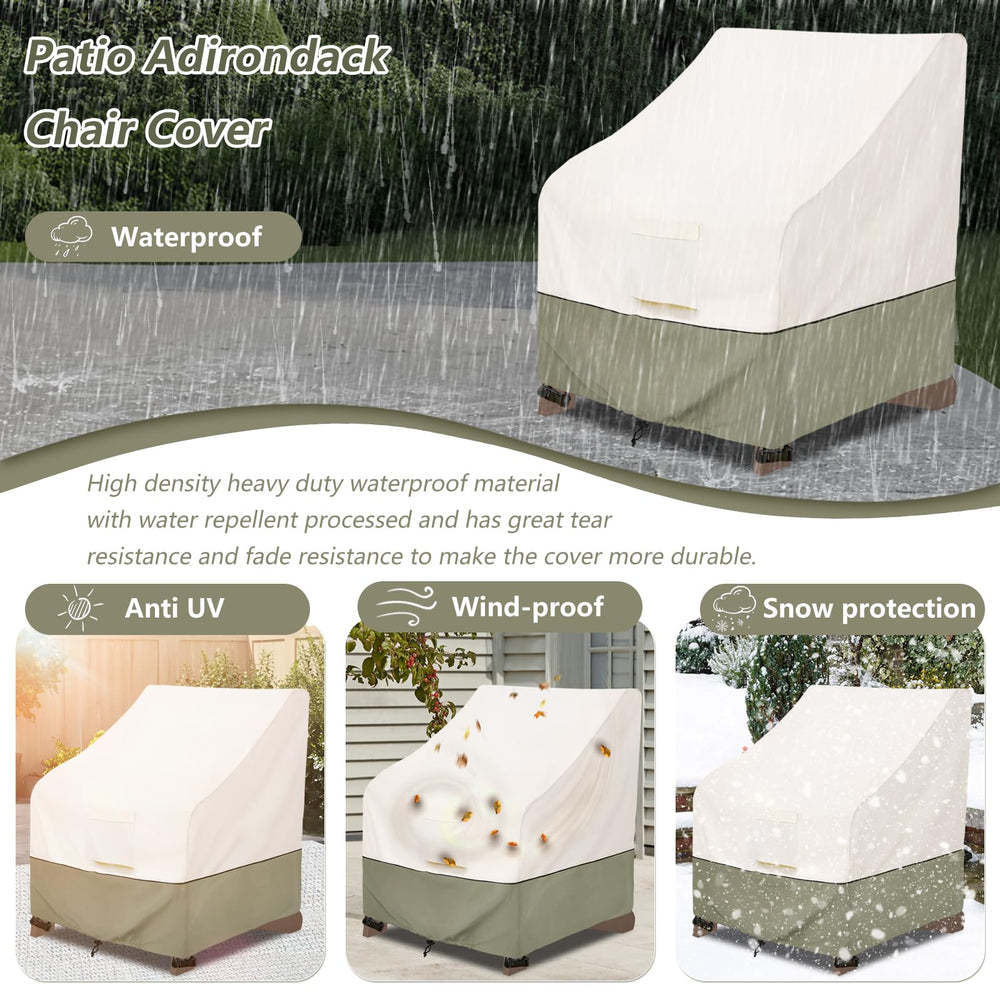 Bitubi Waterproof Chair Cover dimensions shown with measuring tape