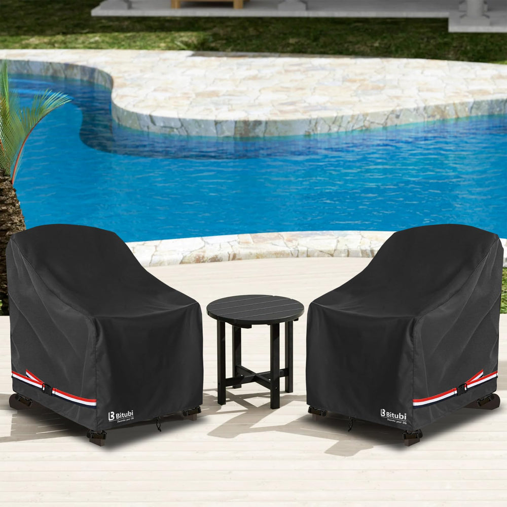 Bitubi Waterproof Chair Cover side view with straps