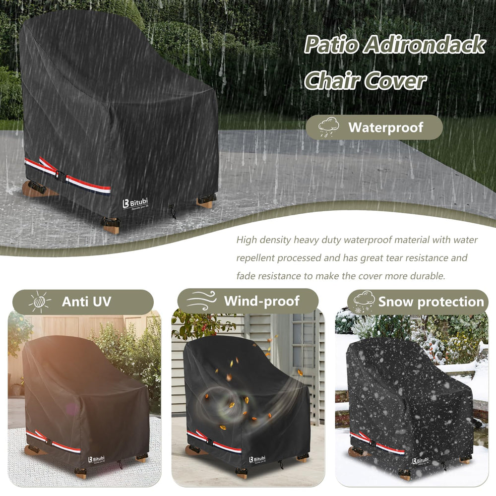 Bitubi waterproof patio chair covers displayed together