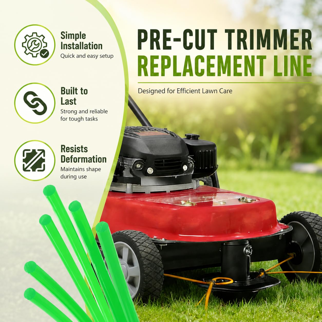 BIUVWVZ trimmer line showing length and diameter specifications