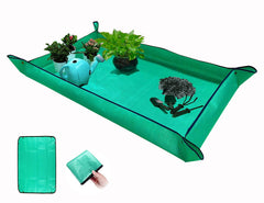 BIUWING Extra Large Plant Repotting Mat in green, front view