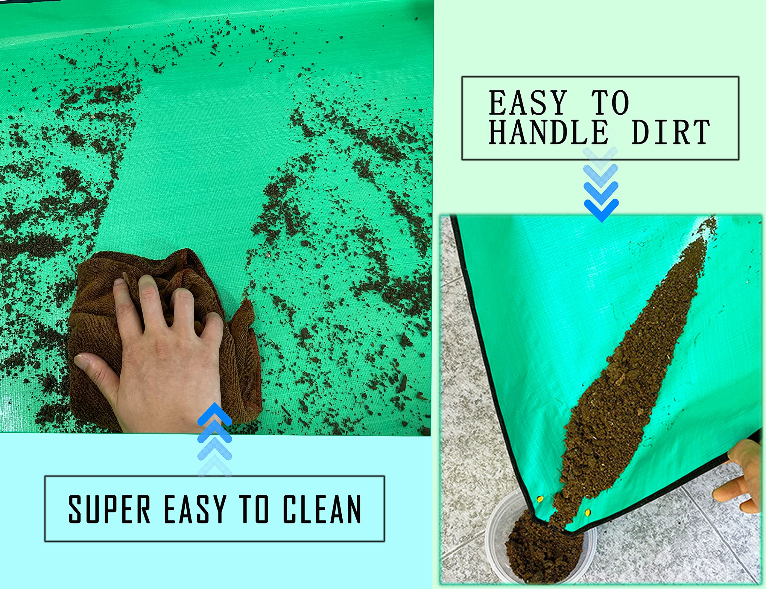 BIUWING Plant Repotting Mat folded for easy storage