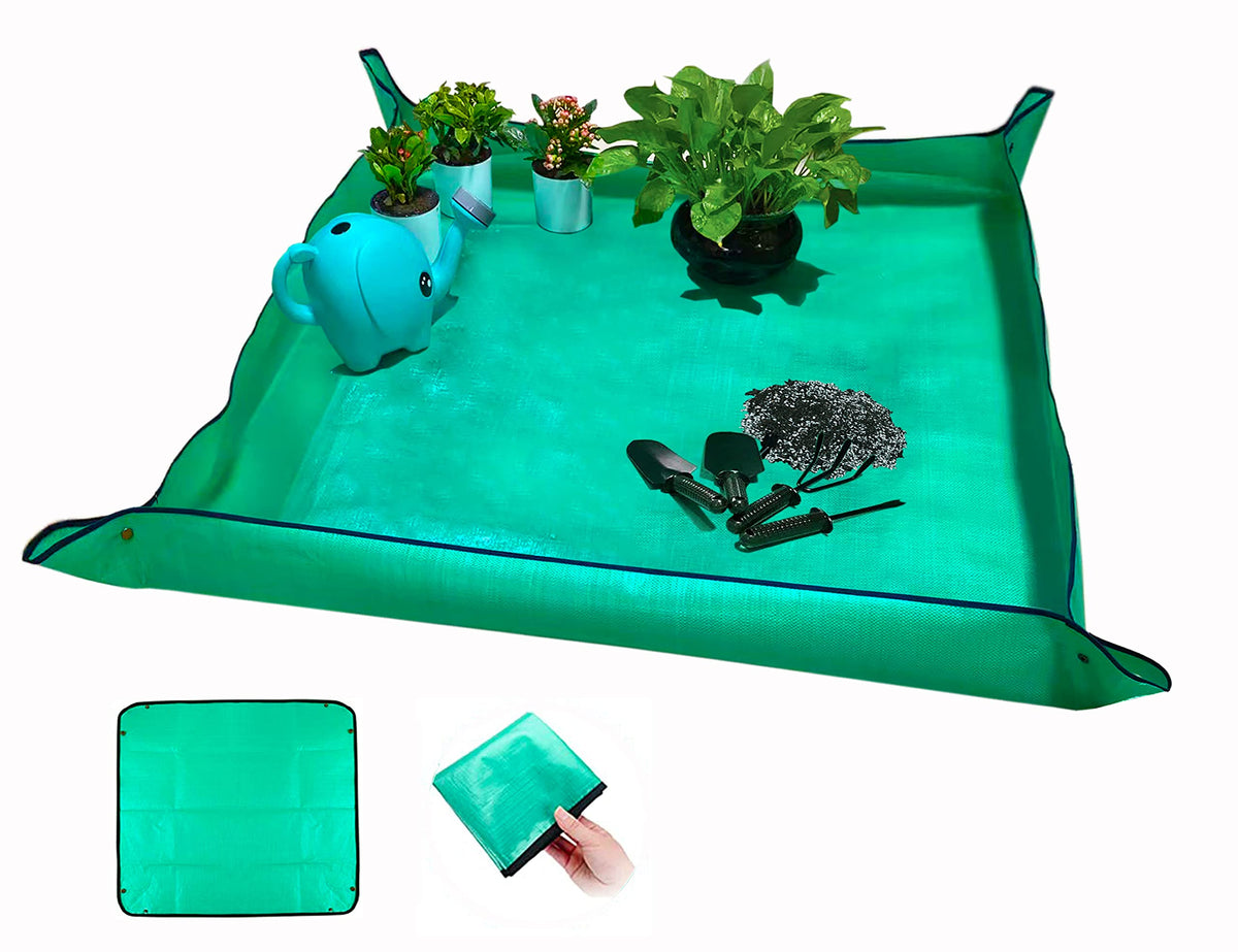 BIUWING Plant Repotting Mat green color front view