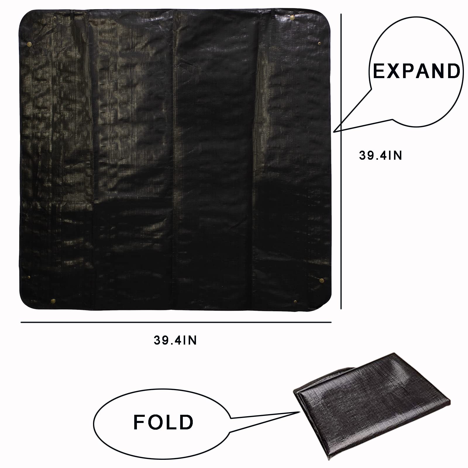 BIUWING Plant Repotting Mat in use with potted plants