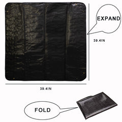 BIUWING Plant Repotting Mat in use with potted plants