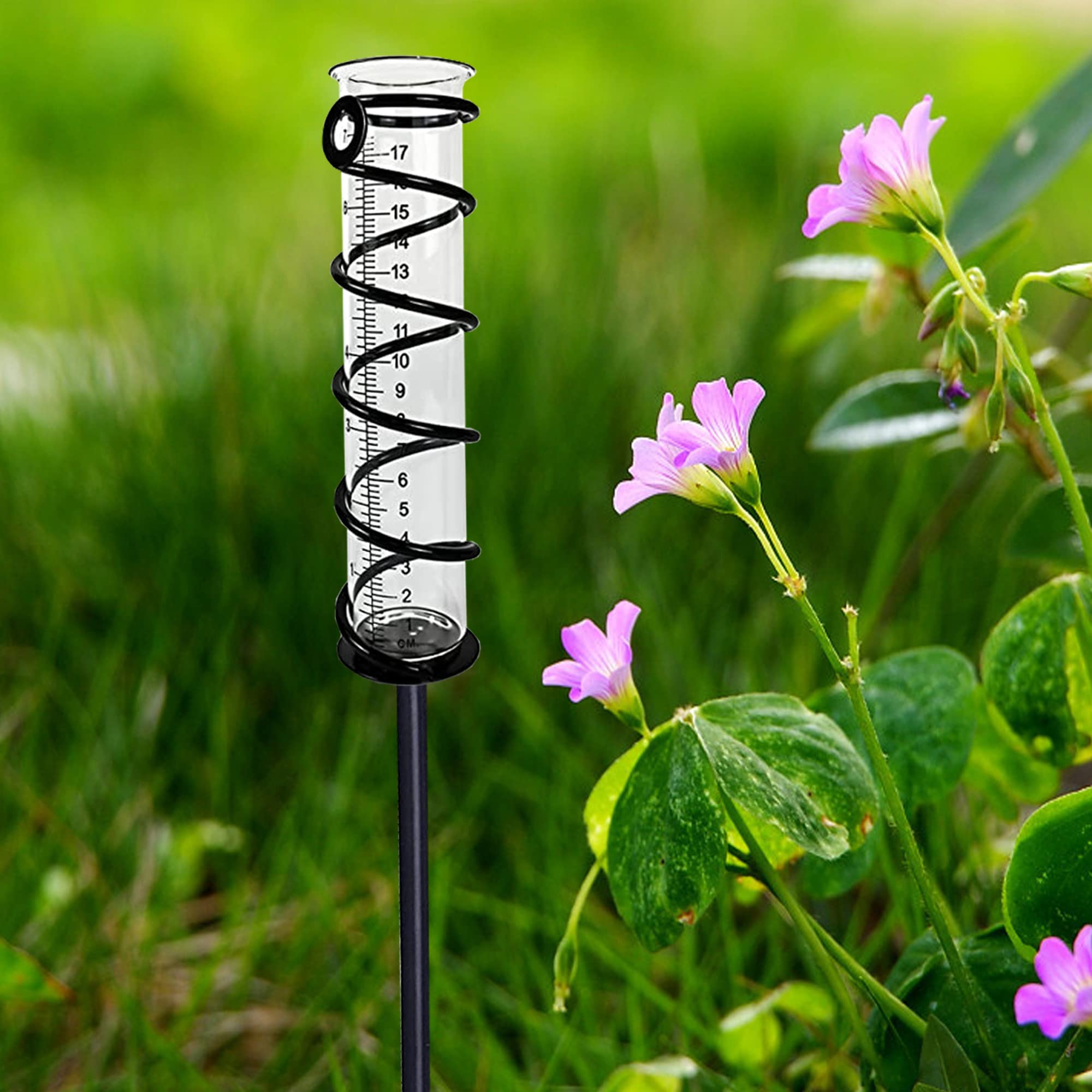 BIUWING rain gauge replacement tube dimensions on a ruler