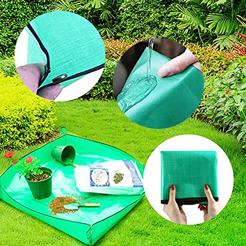 BIUWING repotting mat being used for potting plants