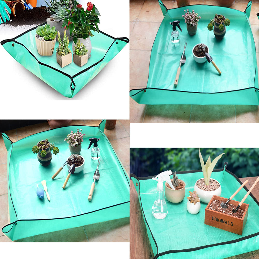 BIUWING waterproof repotting mat on patio