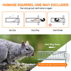Bkaleme One Way Squirrel Door Excluder included installation kit components