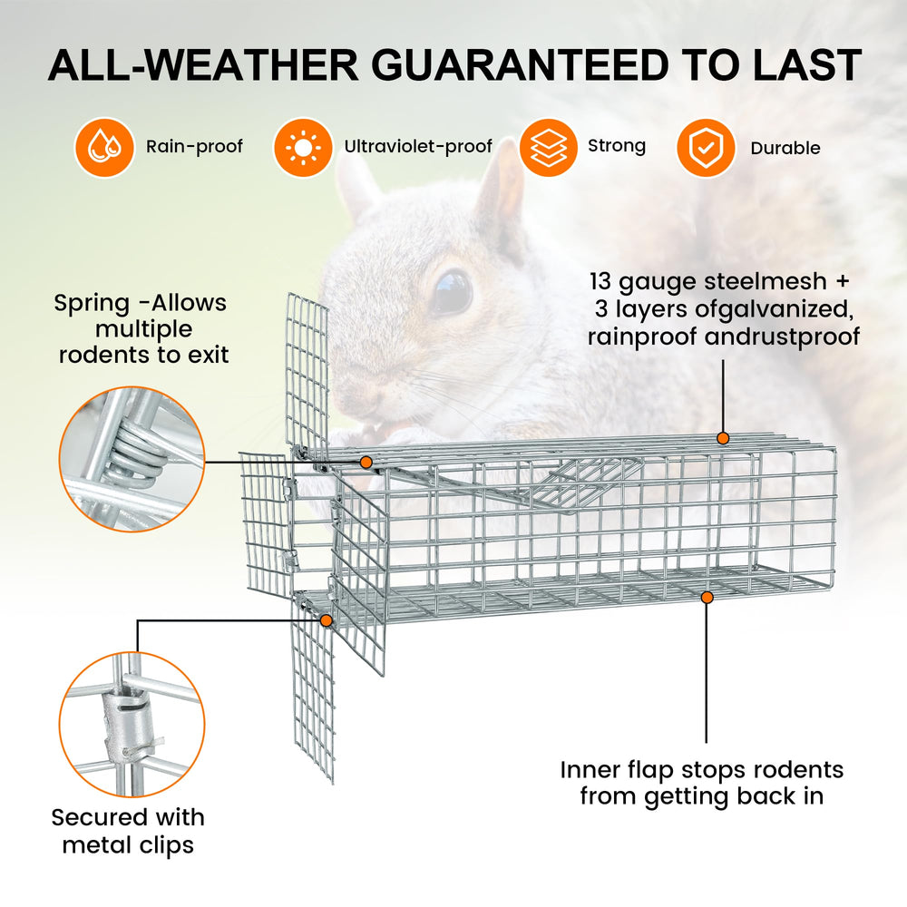 Bkaleme One Way Squirrel Door Excluder with copper mesh roll and mounting flaps