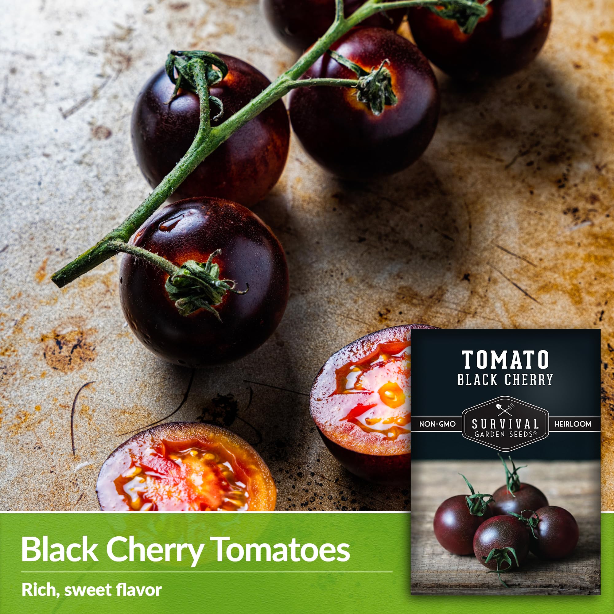 Black Cherry Tomatoes on the vine
