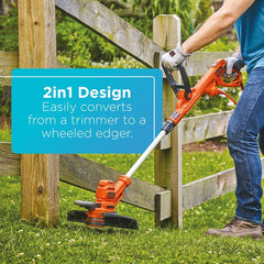 BLACK+DECKER 14-Inch Electric Weed Wacker with edging wheel