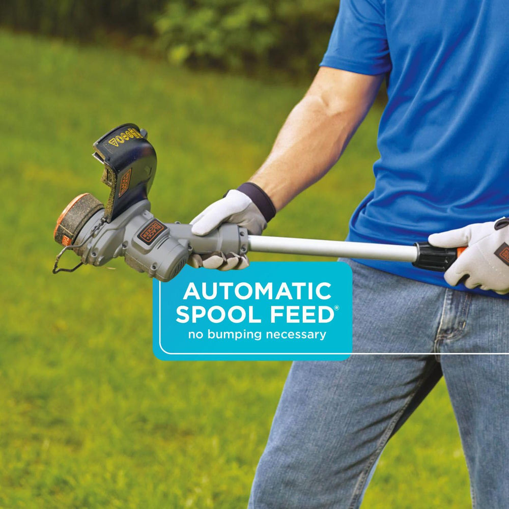 BLACK+DECKER 20V MAX String Trimmer Edger close-up of cutting line