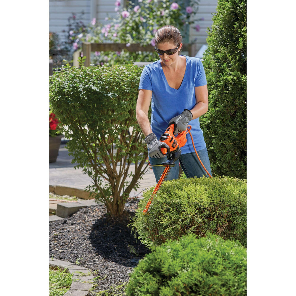 BLACK+DECKER Hedge Trimmer showing lightweight design