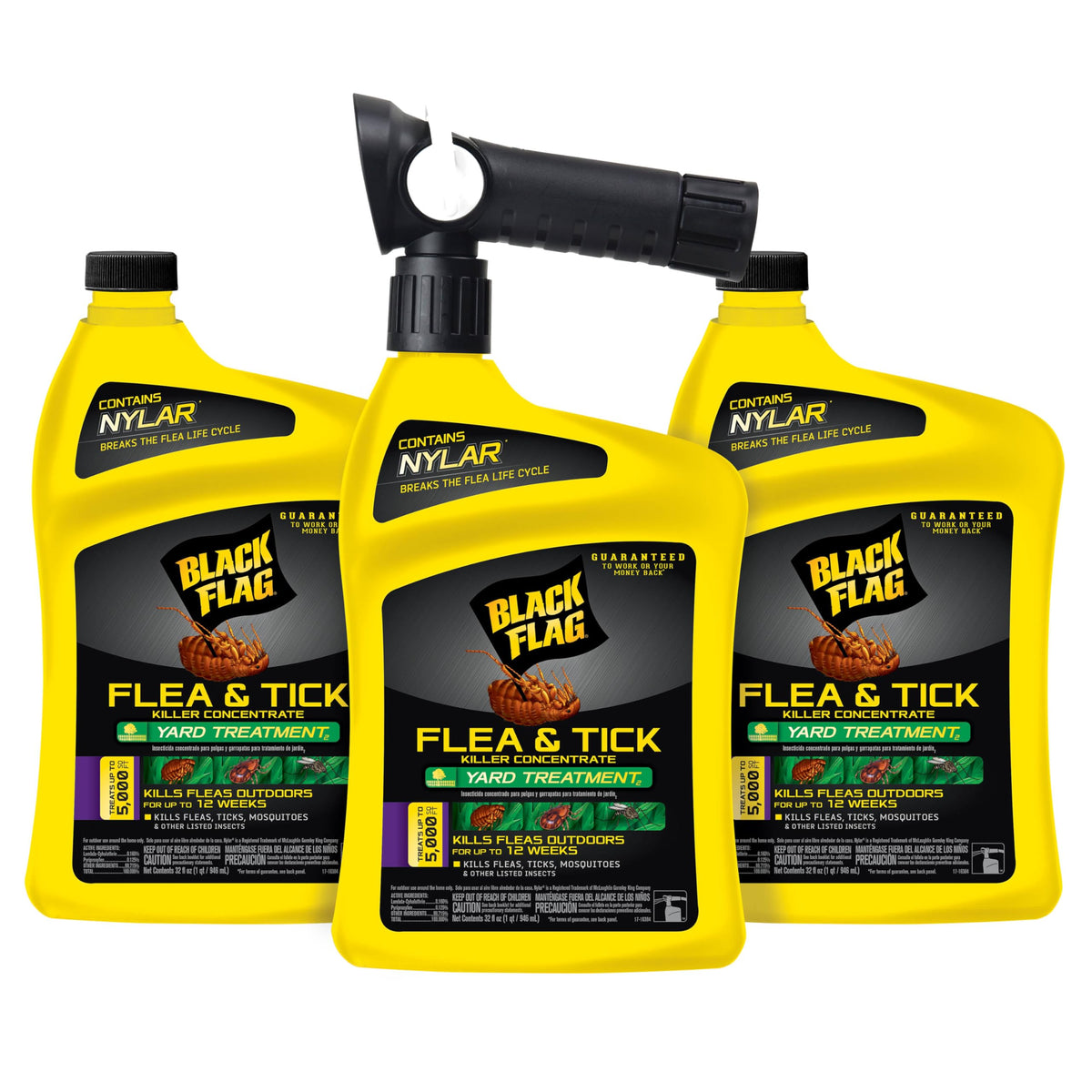 Black Flag Flea and Tick Killer Concentrate Yard 32 oz bottle front view