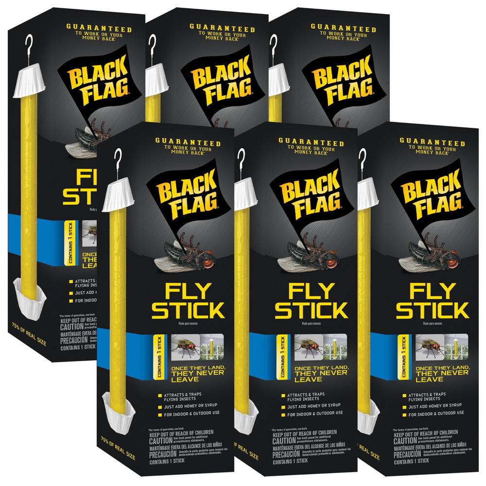 Black Flag Fly Stick full pack of 6, yellow and white