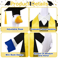 Black graduation gown on a 23-inch porch goose