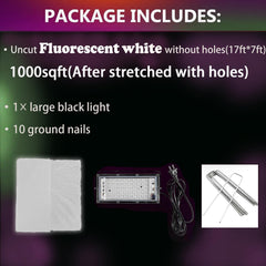 Black light for glowing spider web effect