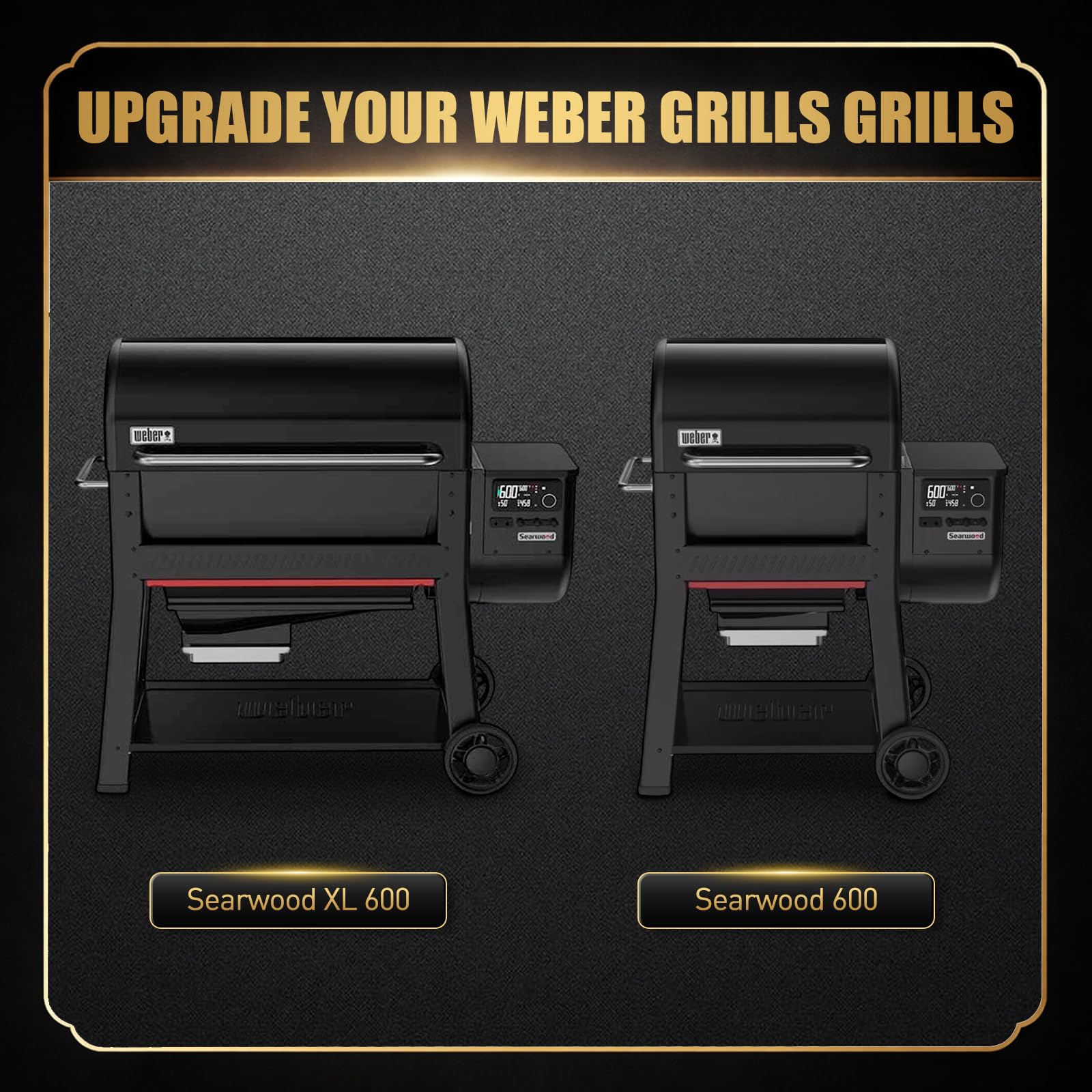 Black powder coated QuliMetal Side Shelf attached to grill.