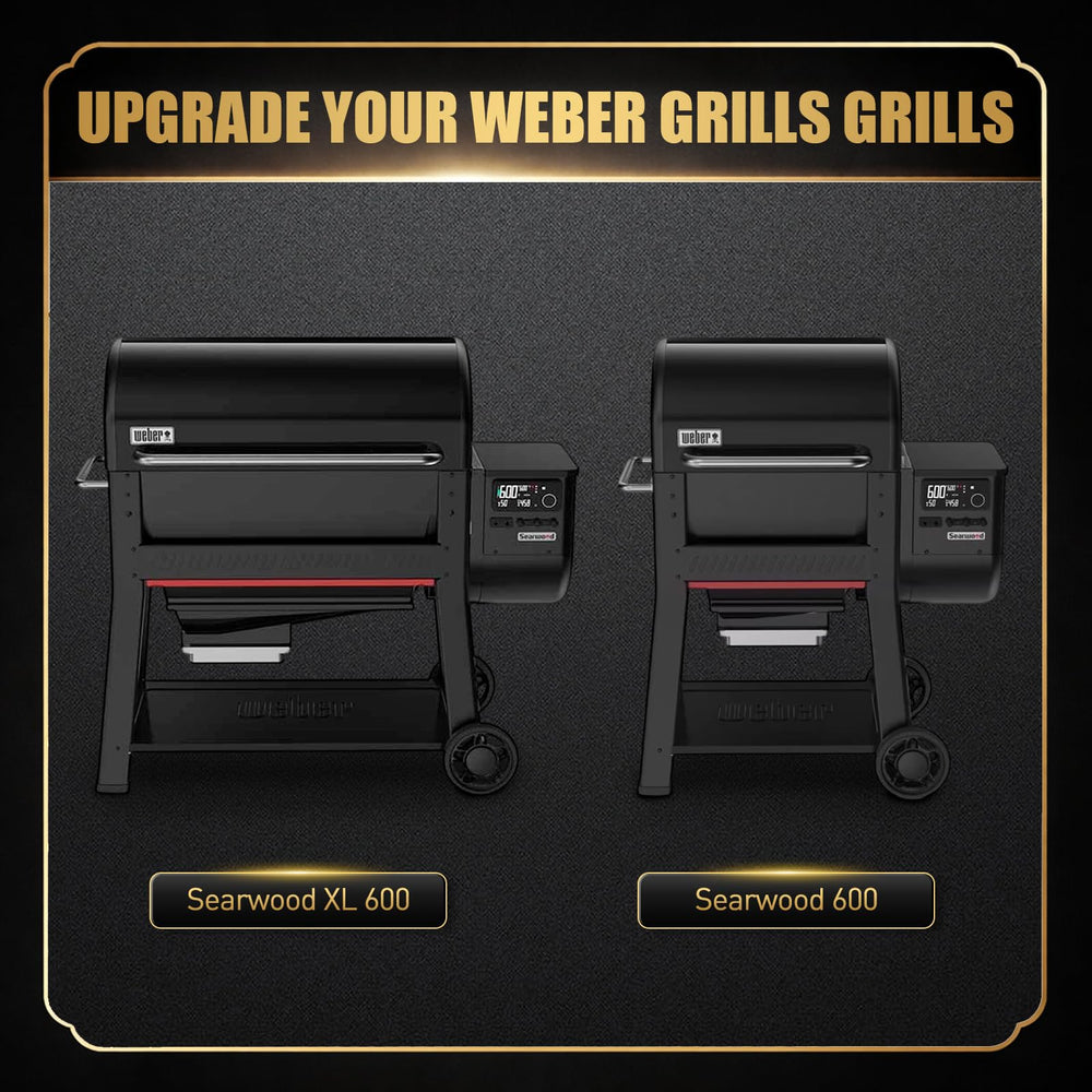 Black powder coated QuliMetal Side Shelf attached to grill.