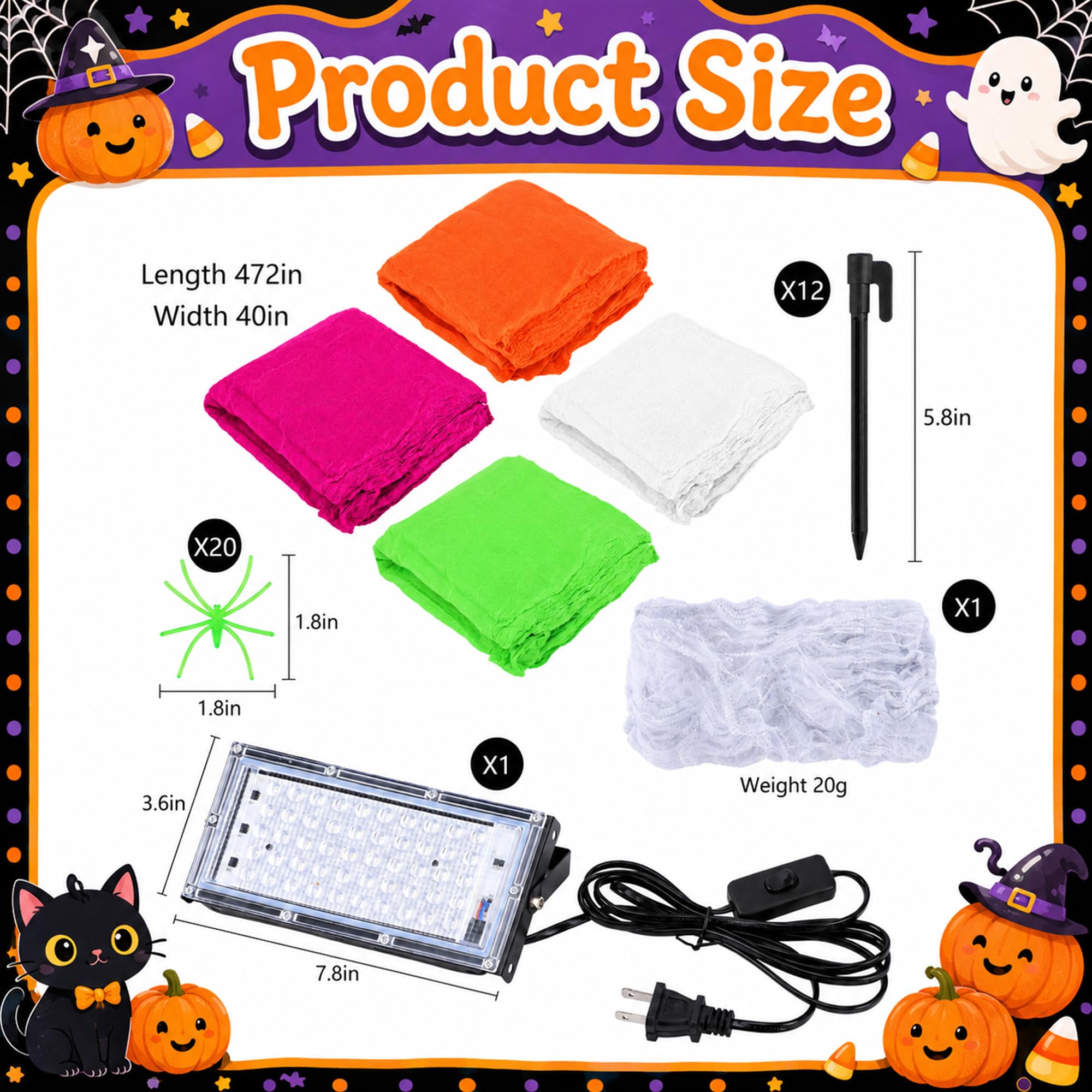 Blacklight included with PURPLE STAR 1N spider web kit