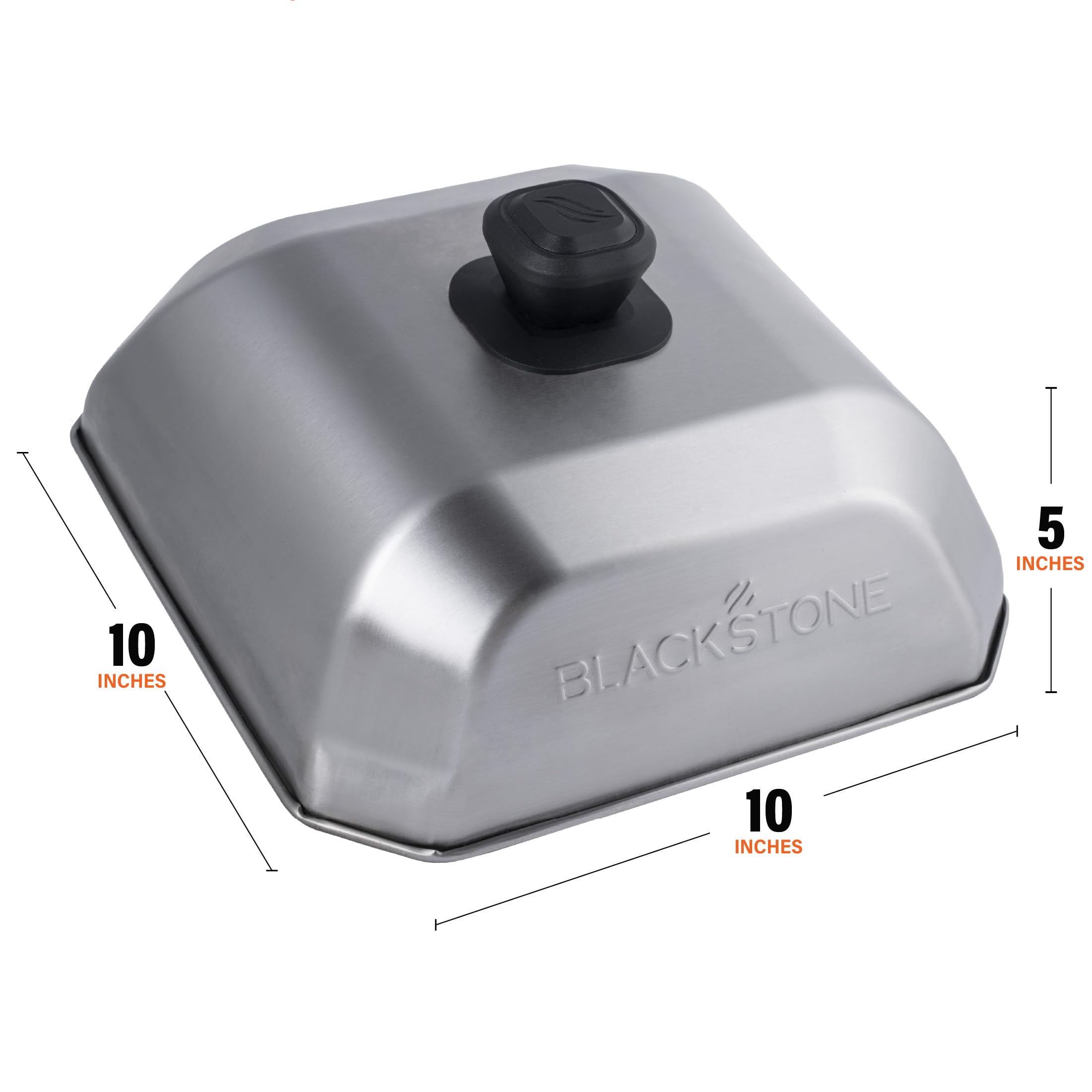 BLACKSTONE Medium Square Basting Cover being used to steam vegetables