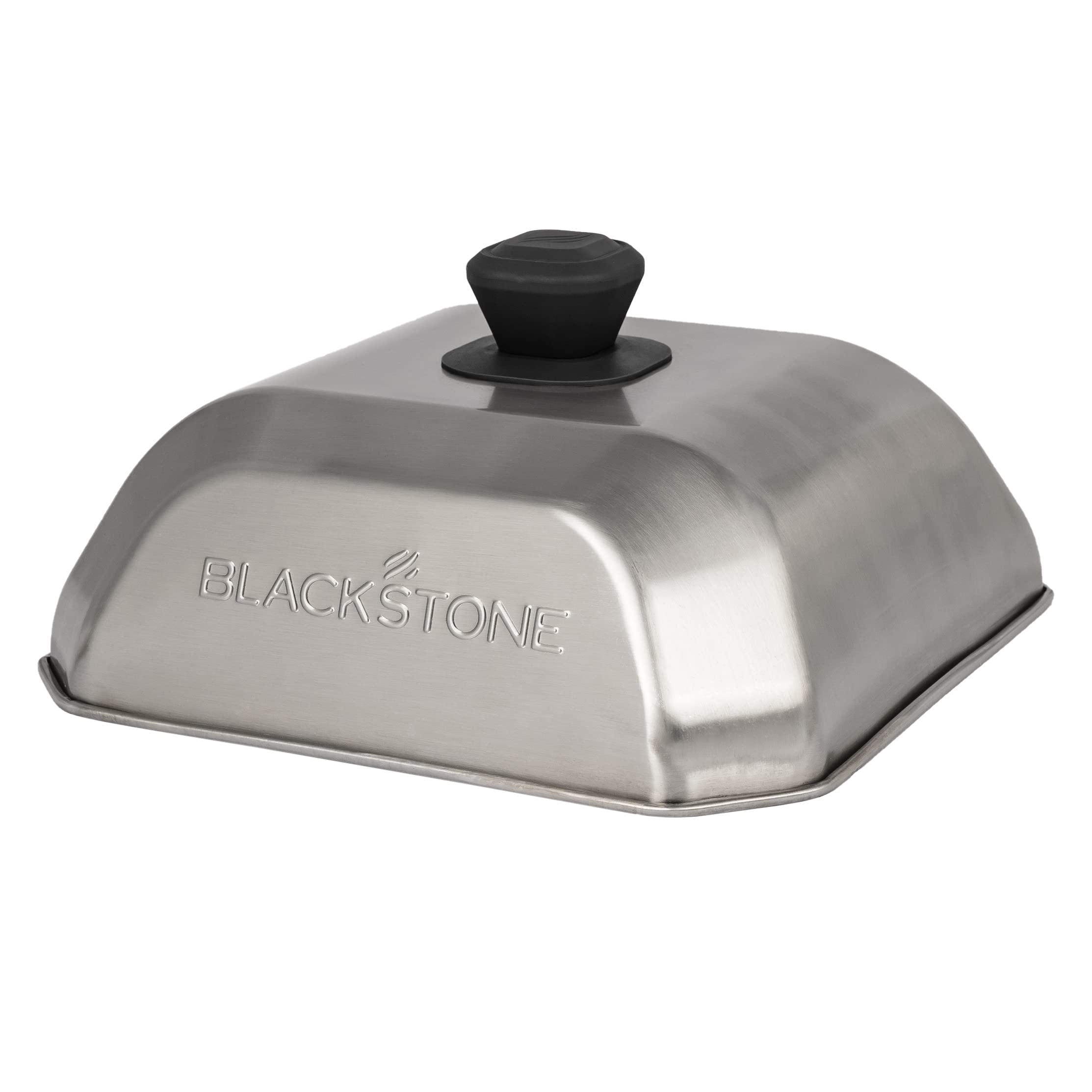 BLACKSTONE Medium Square Basting Cover front view, stainless steel