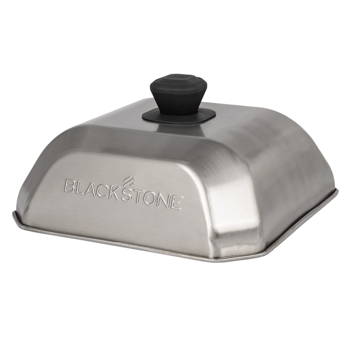 BLACKSTONE Medium Square Basting Cover front view, stainless steel