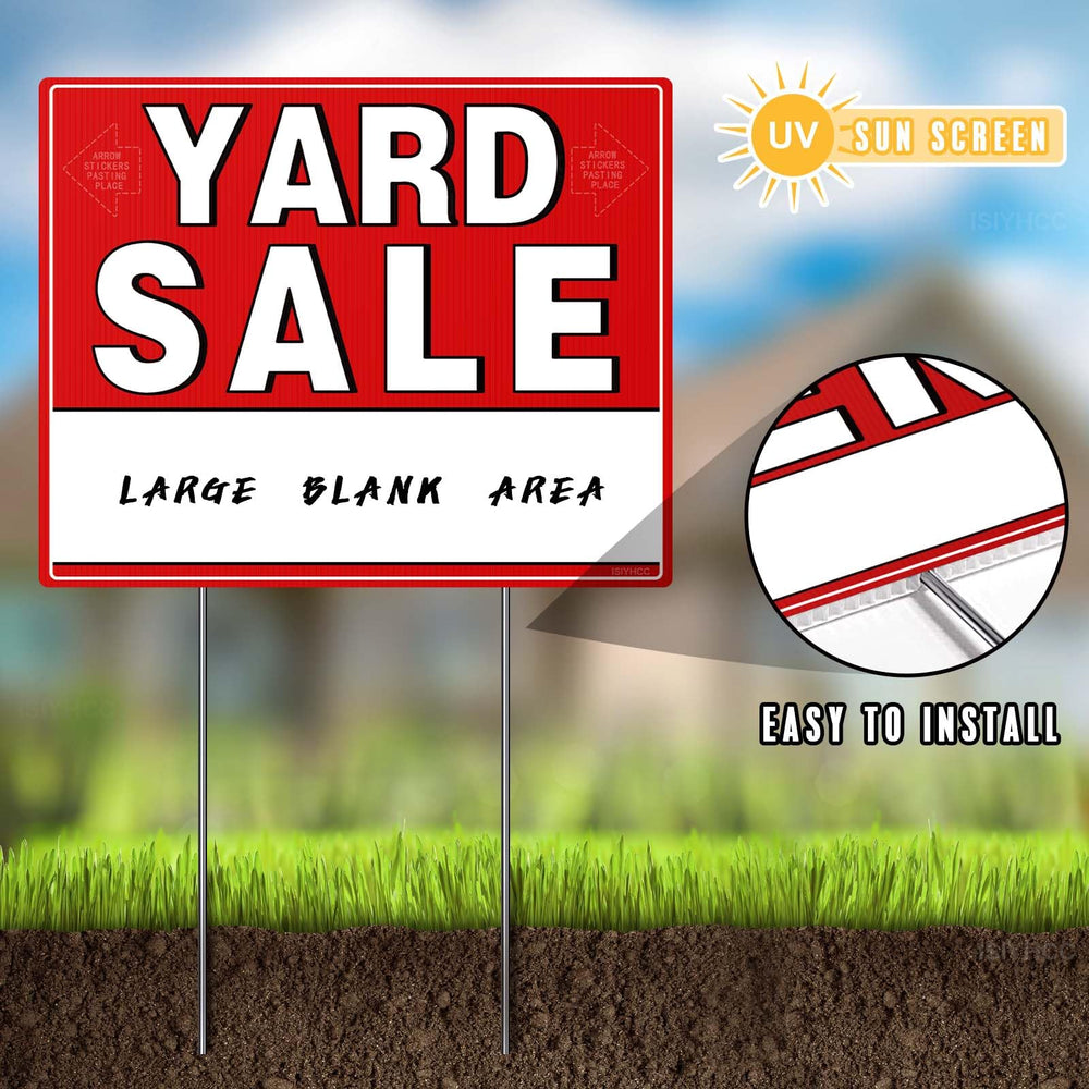 Blank price tags for custom pricing during yard sale
